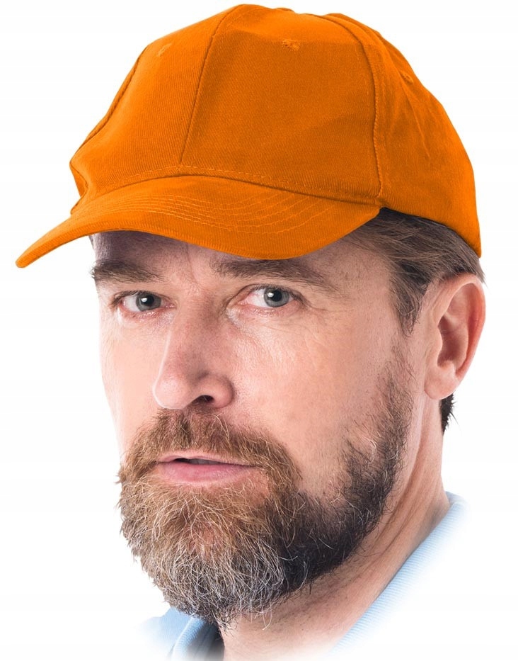 

Czapka z daszkiem bawełniana regulowana pomarańcz