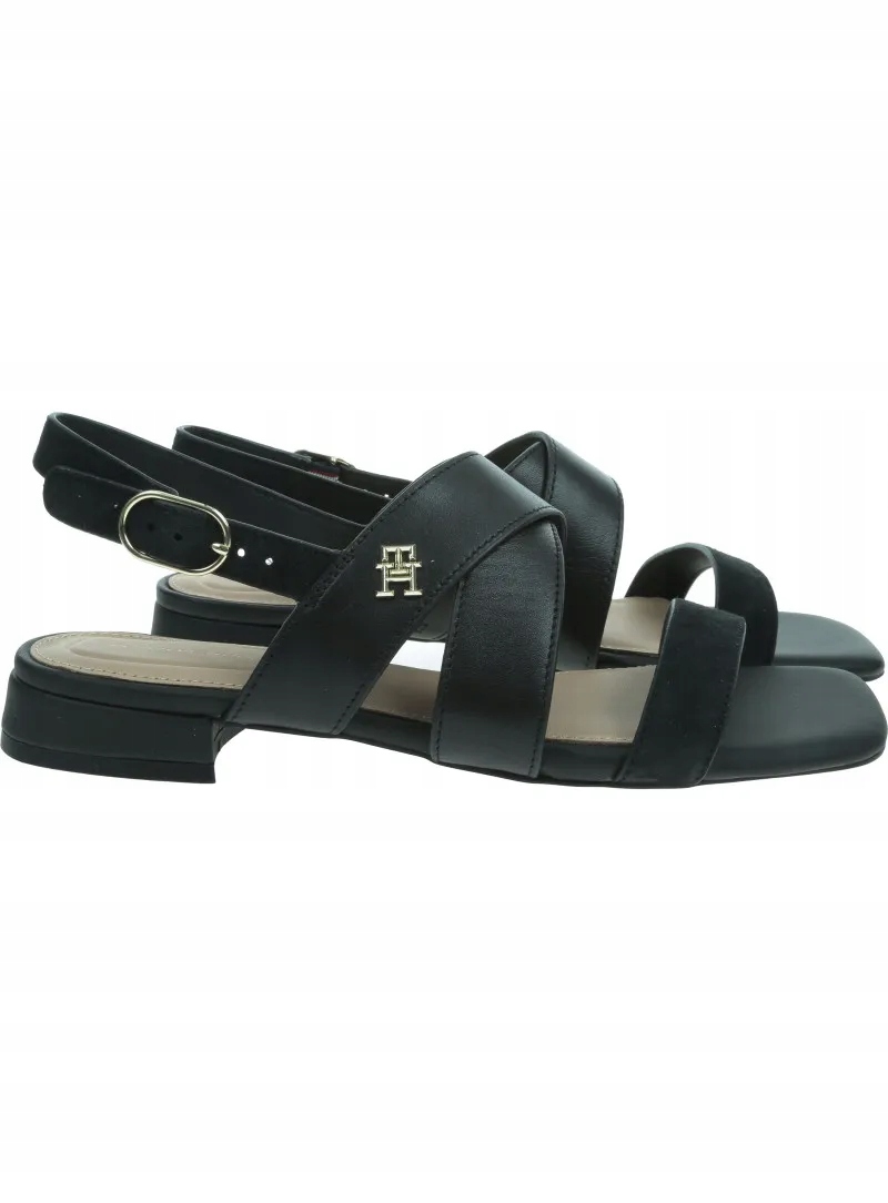 Sandály Tommy Hilfiger Leather & Suede Flat Sandal FW0FW08507 Bds 36