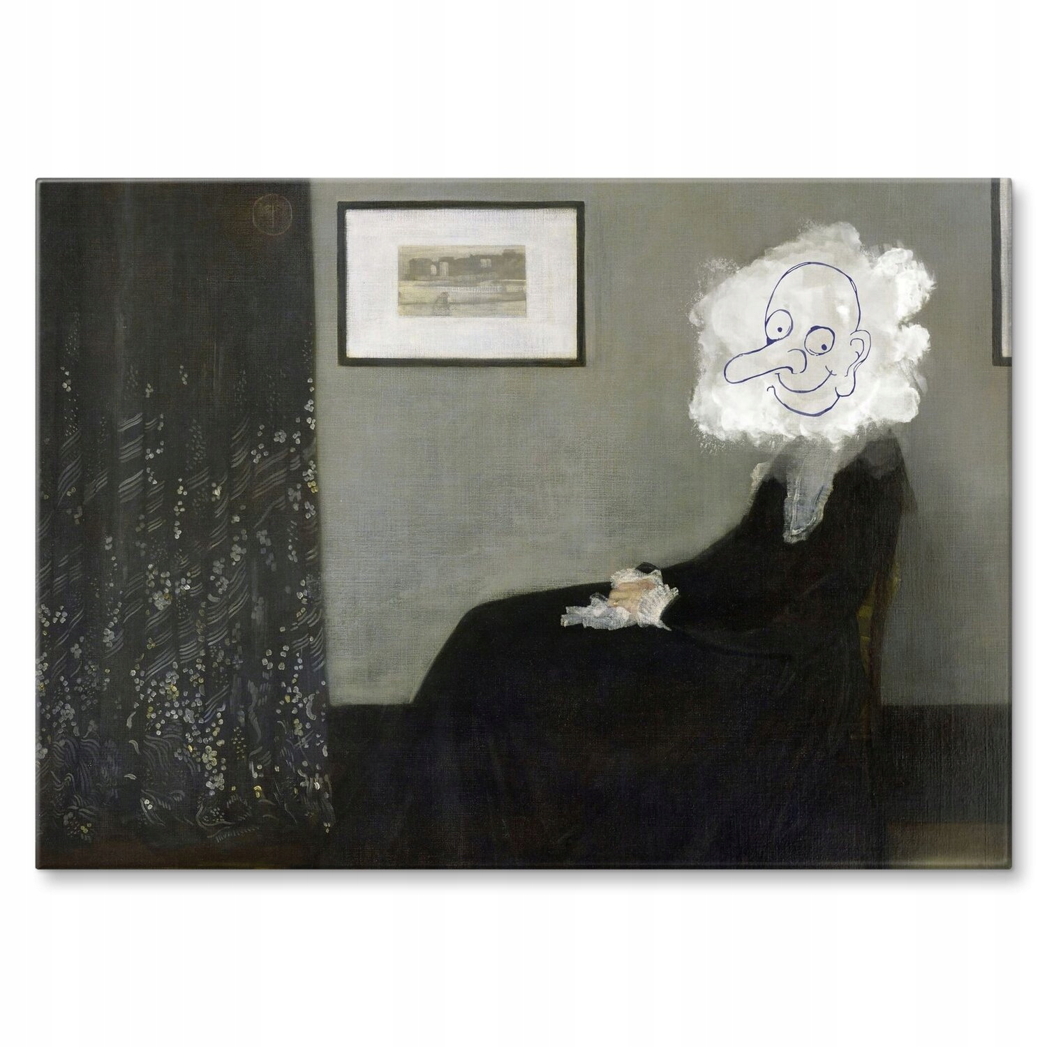 Kovový plakát Whistlers Mother Mr Bean Jaś Fasola Szyld Plech 30 x 42 cm