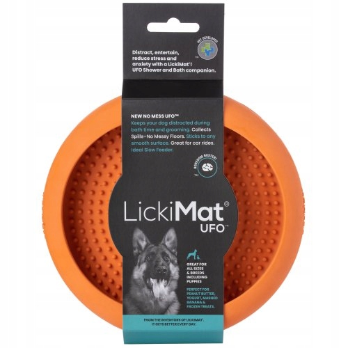 

LickiMat Ufo mata miska przyssawkami pomarańczowa