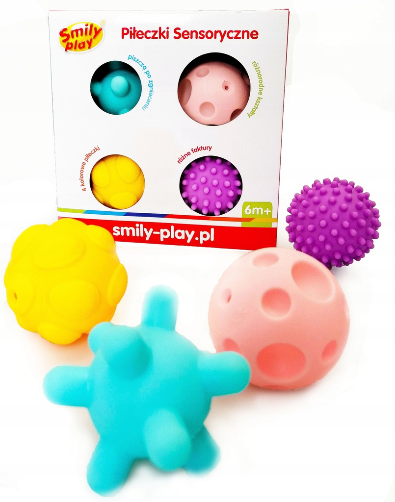

Smily Play Piłeczki sensoryczne edukacyjne piłki