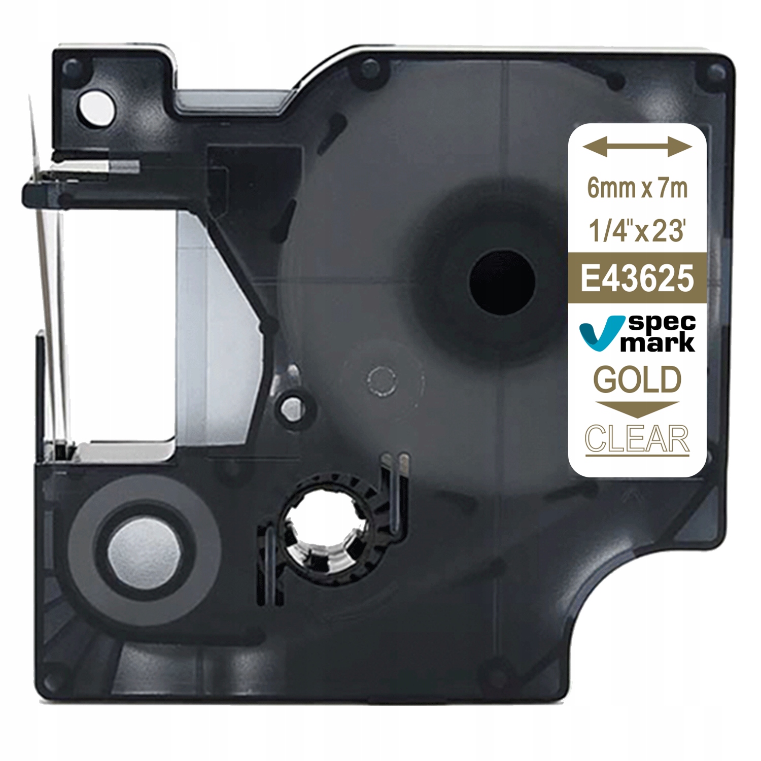 

Taśma do Dymo D1 43625 6/7 Przeźroczysta/Złoty