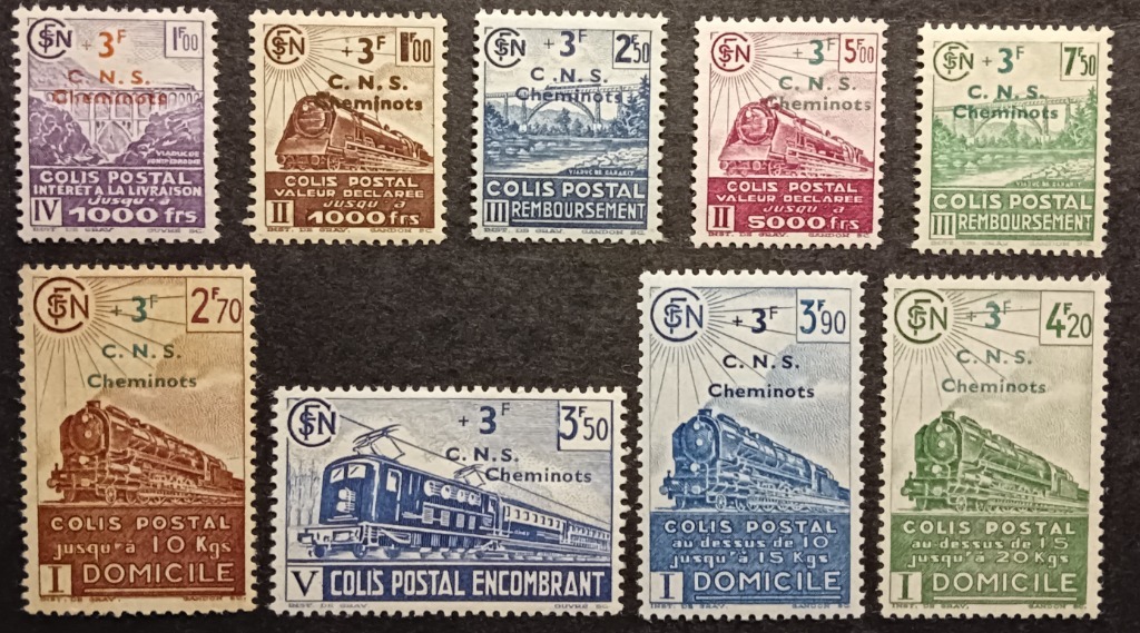KOLEJ ŚWIATA - STARA FRANCJA ** - czysty - COLIS POSTAL C.N.S. Cheminots