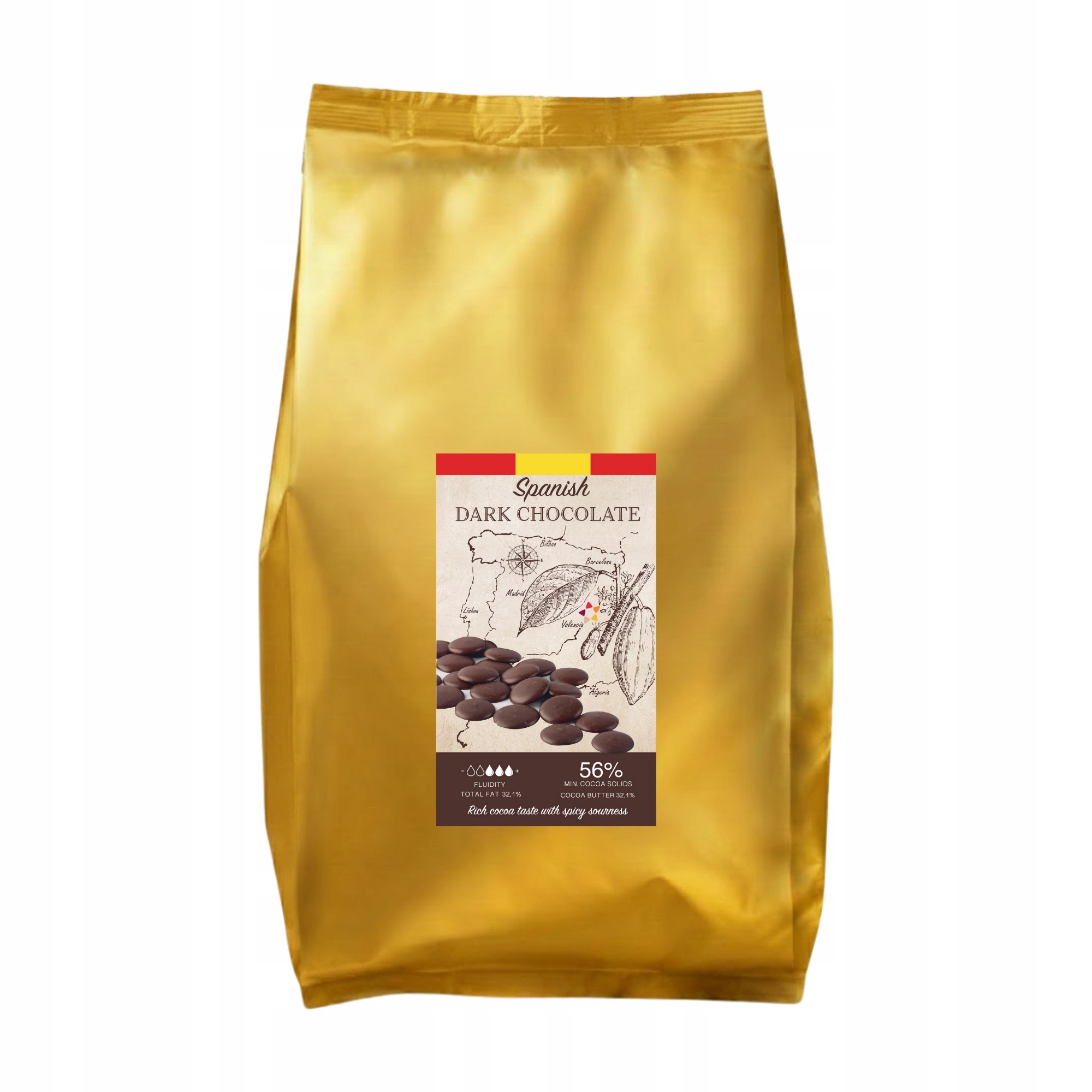 Čokoláda Španělská dezertní 56% kakao Cacao Mill 5 kg