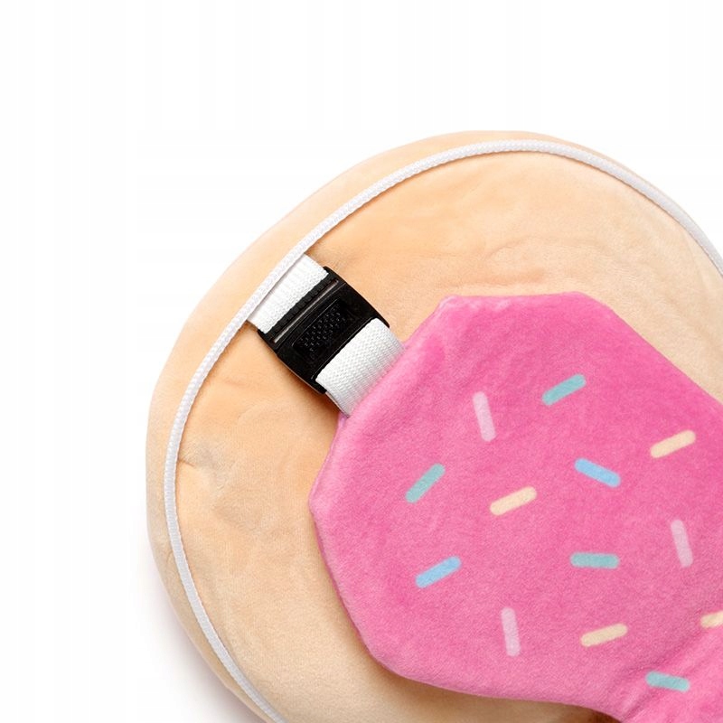 Pluszowa poduszka podróżna PĄCZEK DONUT opaska na oczy na DZIEŃ DZIECKA Marka Puckator