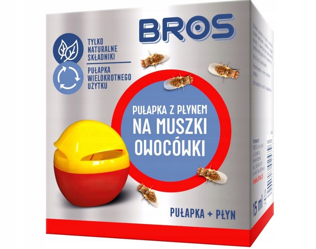 

Bros Pułapka wabik z płynem na muszki owocówki