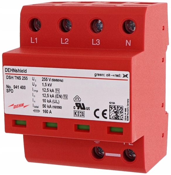 Ac obmedzovač prepätia Dehn T1+T2, B+c 941400