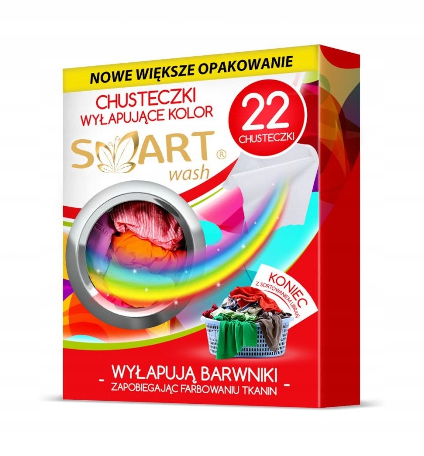

Smart Chusteczki zapobiegające farbowaniu 22szt.