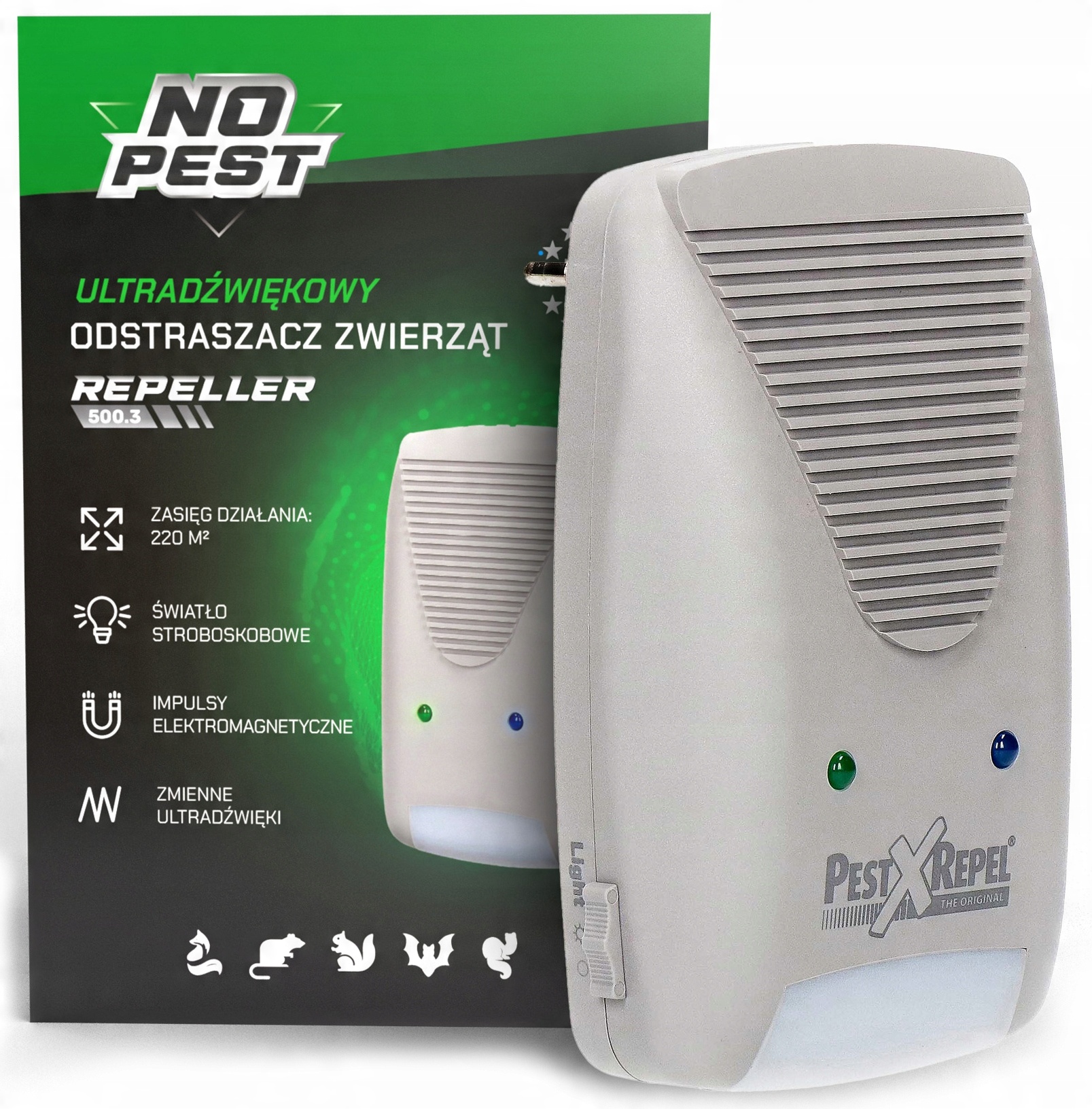 

Odstraszacz Myszy I Szczurów 3W1 Pest-x 500.3
