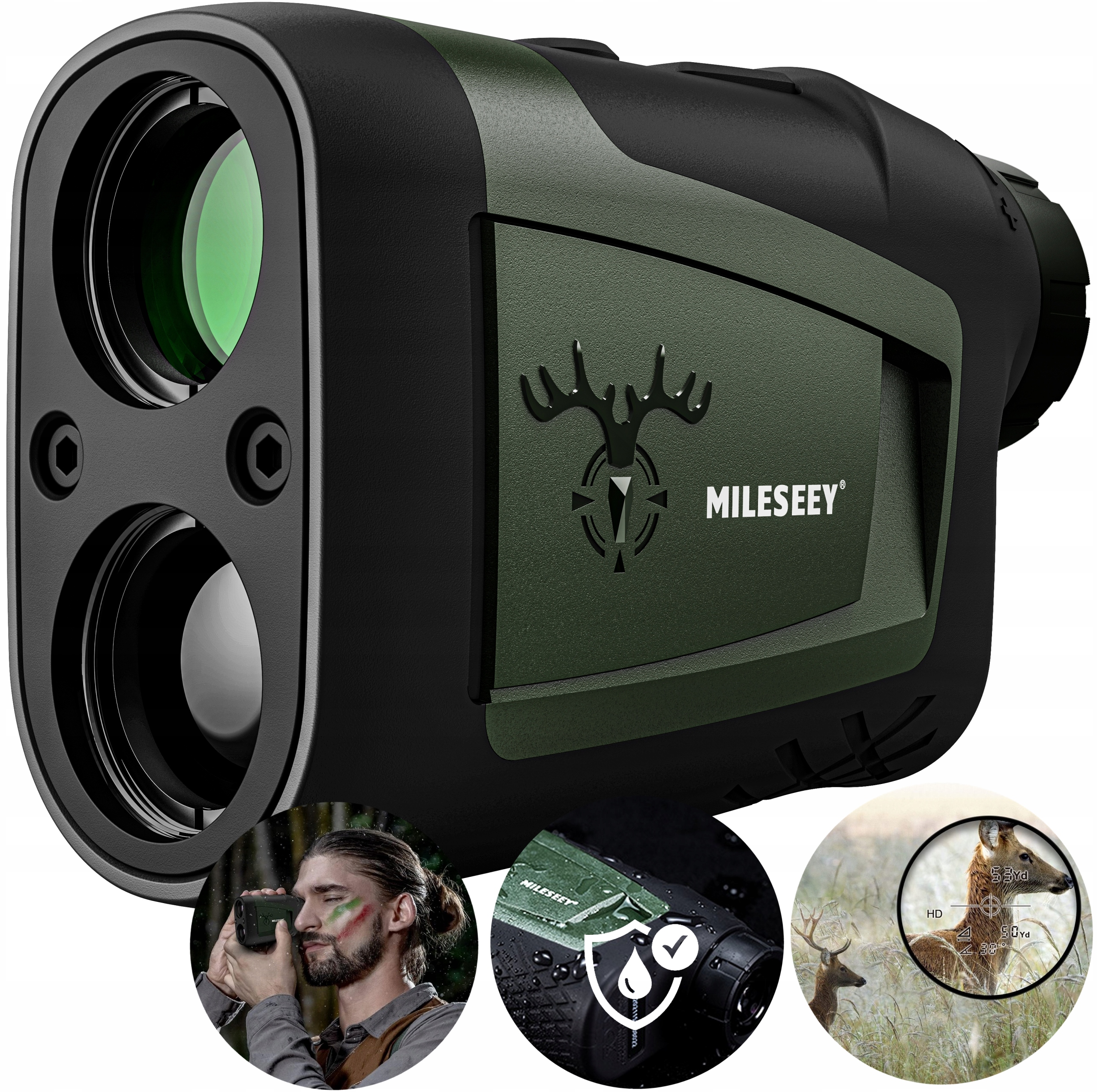 Laserový Dálkoměr Puškohled Lupa Golfový Lovecký Pro Lov Pouzdro Zoom 6X