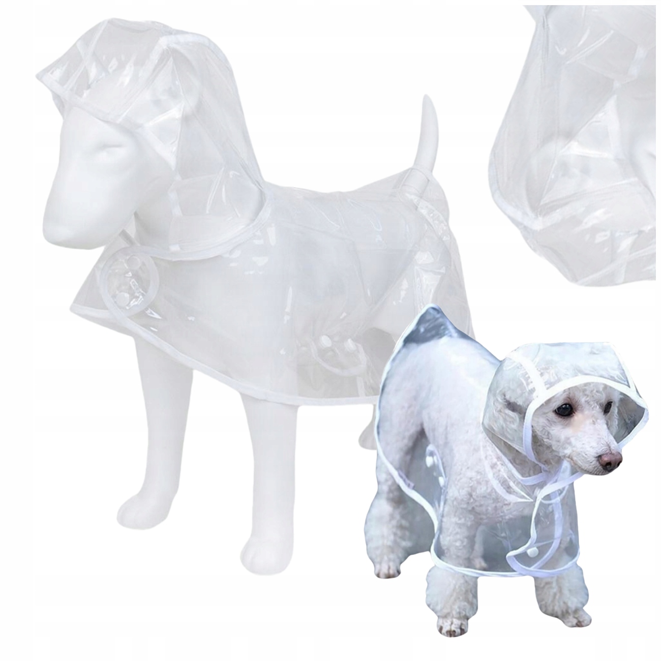 Levně Kabátek pro psa s bílou lemovkou Rainy 6XL