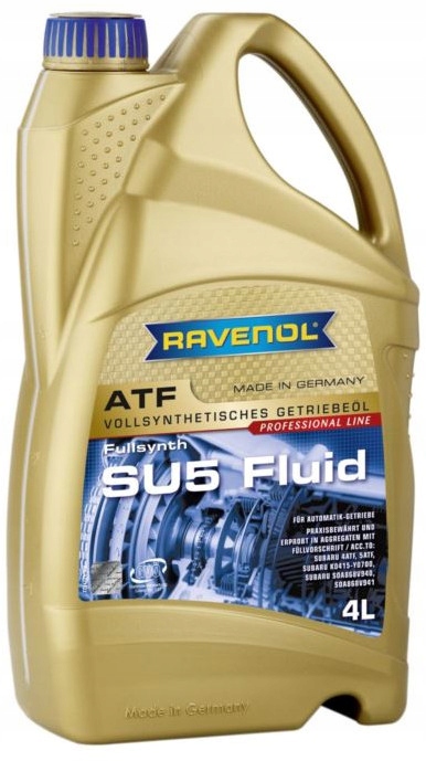 ATF SU5 FLUID 4L ORA OLEJ RAVENOL ATF SU5 FLUID 4L SUBARU CZERWONY / PRZEKŁ