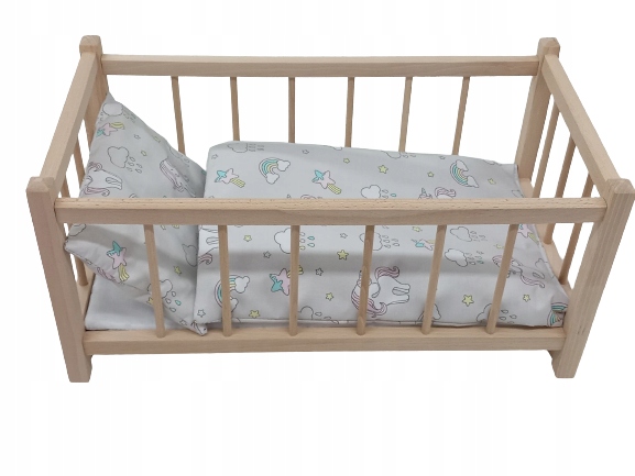 

Drewniane Łóżeczko Dla Lalek Lalki Pościel 3 El