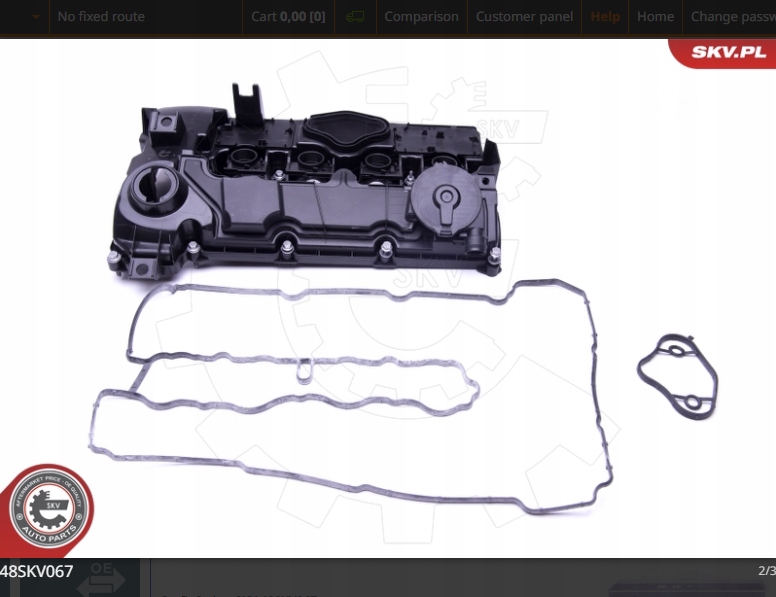 POKRYWA ZAWORÓW BMW 1 (E81) 3 (E90) 5 (E60) 1.6 Numer katalogowy części 48SKV067