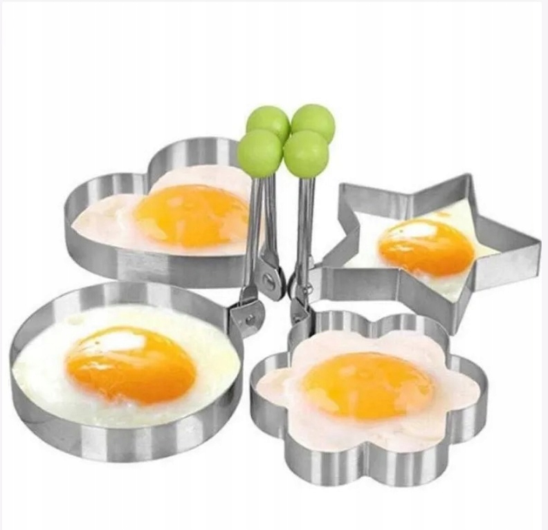 ZESTAW FORMA FOREMKA JAJEK SADZONYCH METALOWA 5szt