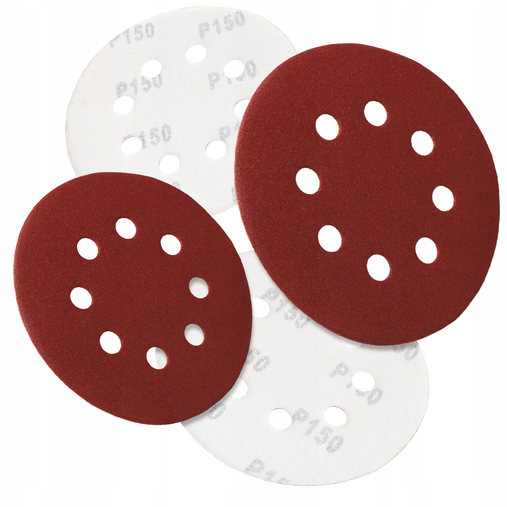 100x Papier Ścierny Krążek Rzep Otwory 125mm P150 Dysk Tarcza Szlifierska Marka inna
