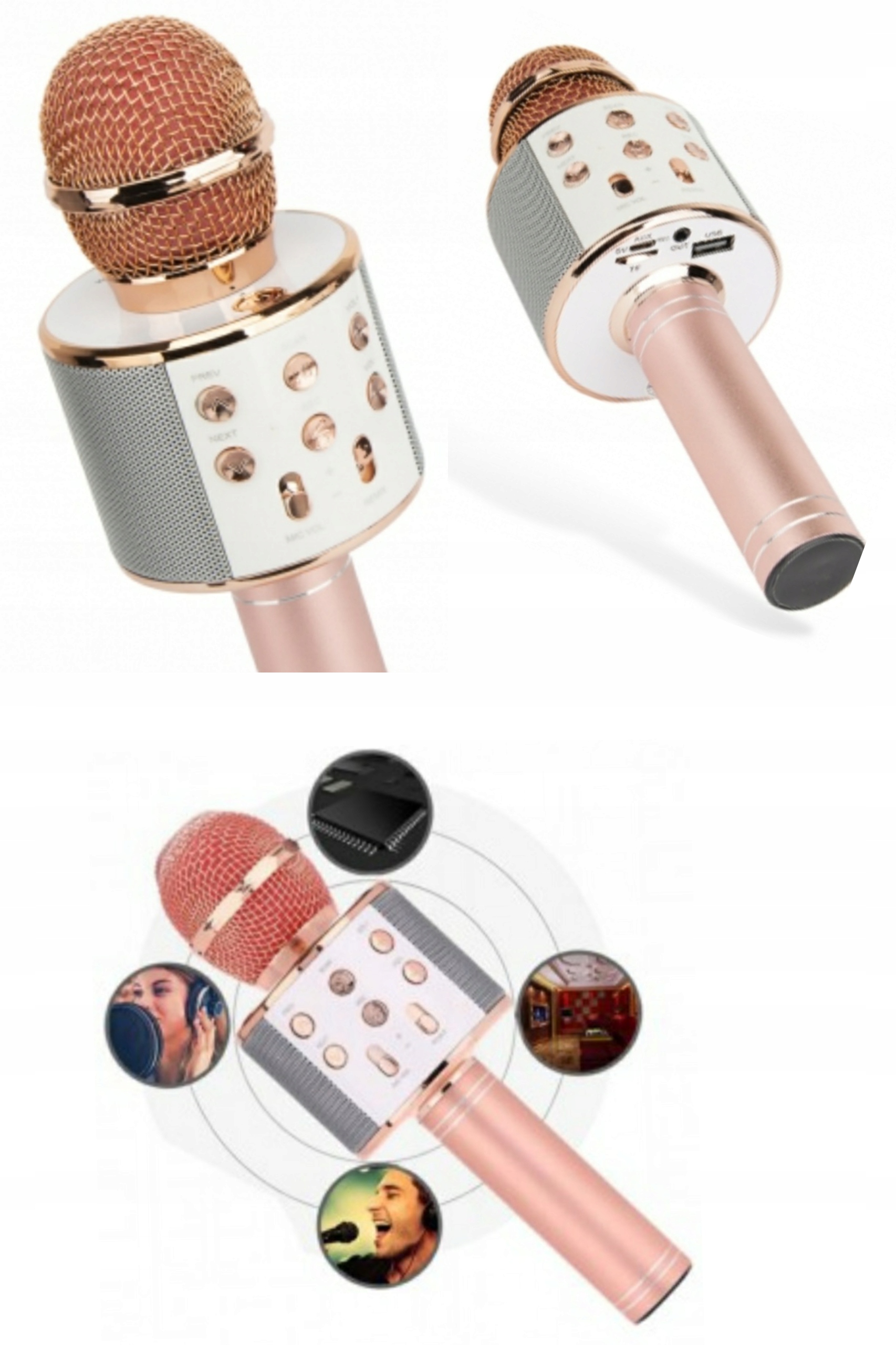 SUPER Mikrofon BEZPRZEWODOWY MIKROFON KARAOKE Marka inna