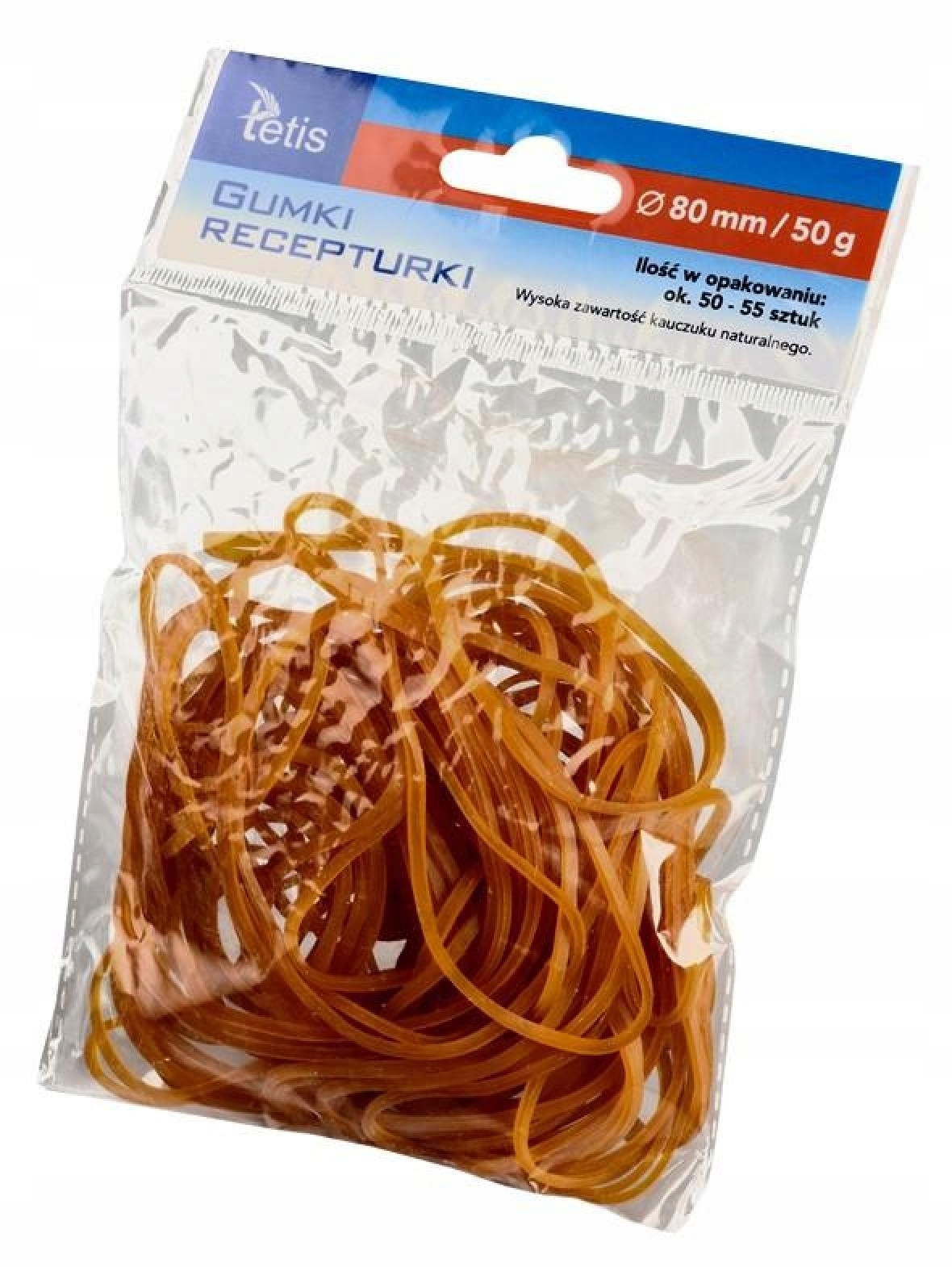 Komplet GUMEK RECEPTUREK Idealne do BIURA 80g Rozciągliwe GUMKI RECEPTURKI