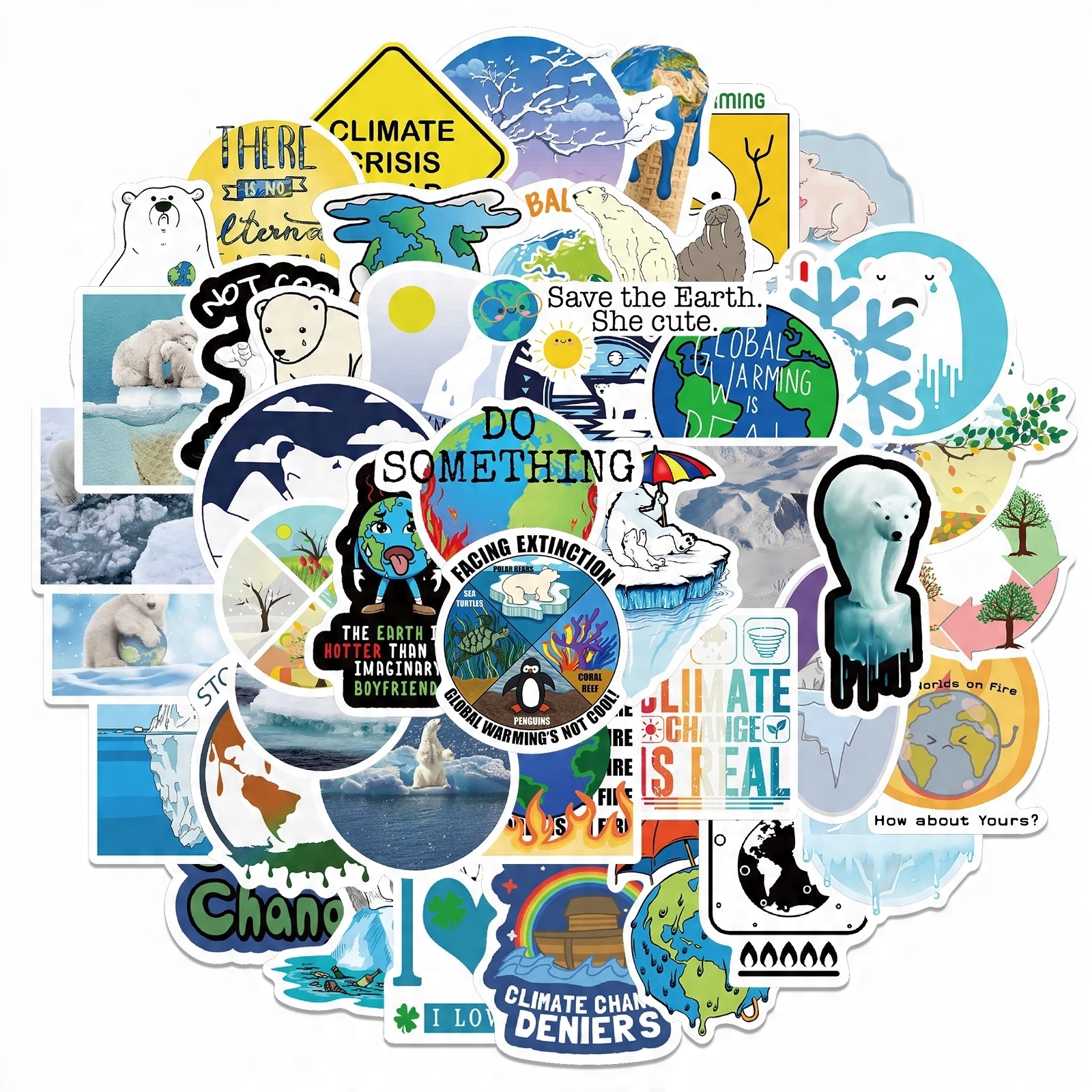 

Naklejki wodoodporne MIX Global Climate 50szt