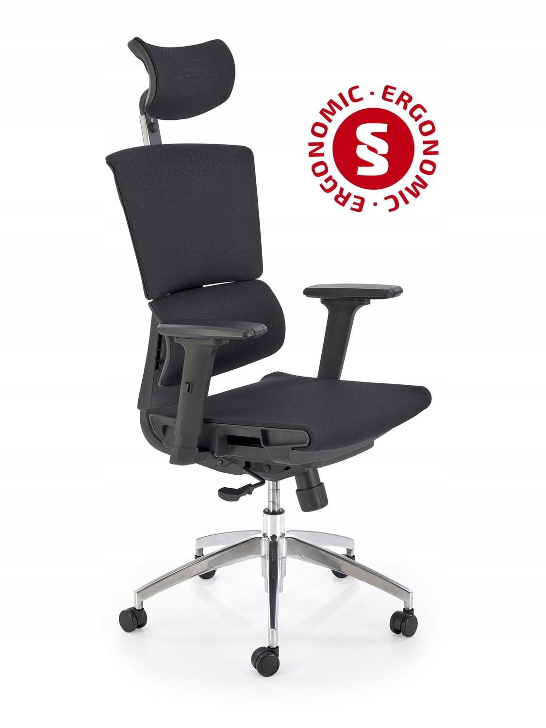 Fotel gabinetowy Halmar, Marcus, czarny ergonomiczny