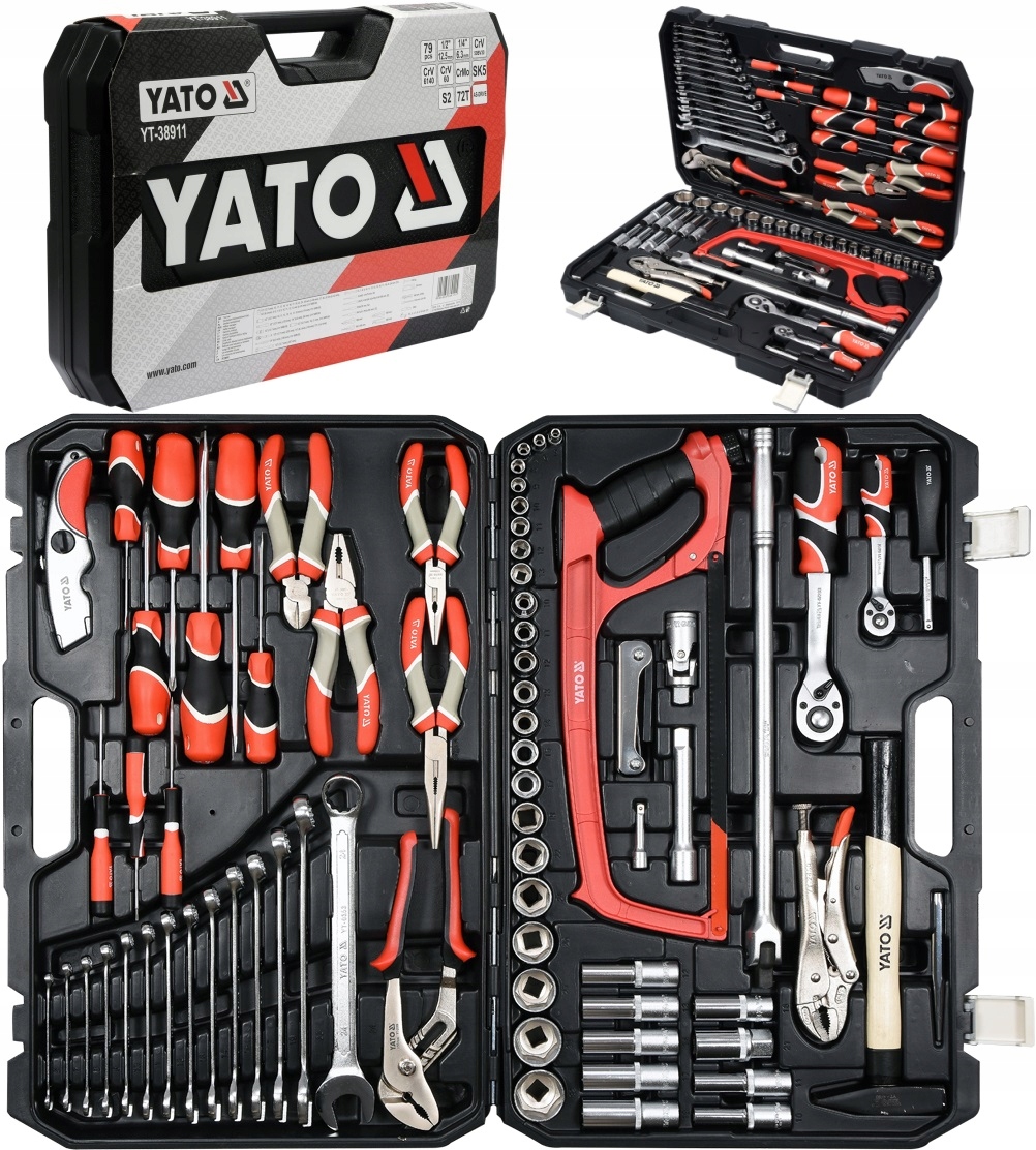 

Yato YT-38911 Zestaw Kluczy 79 el Klucze Nasadowe