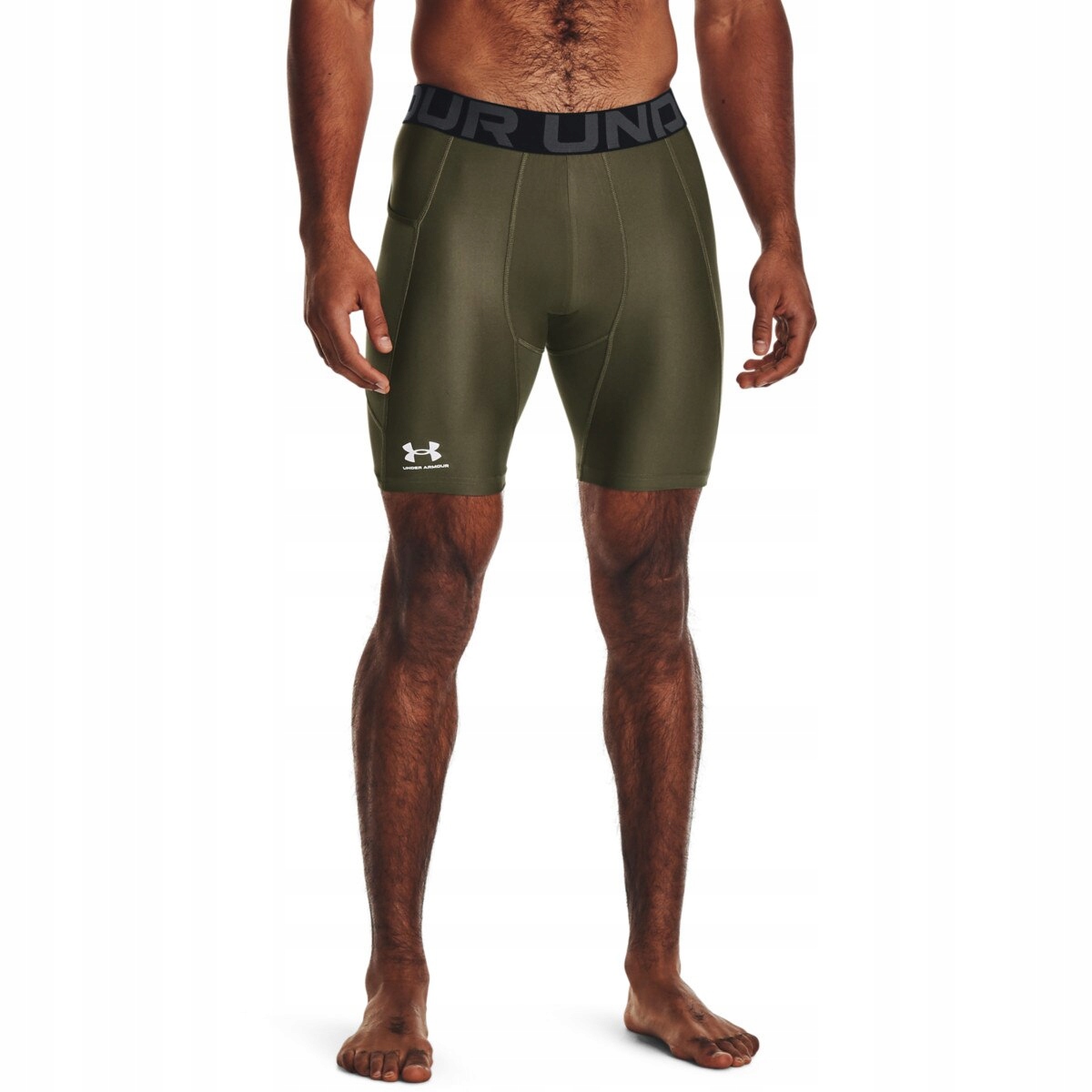 Męskie legginsy treningowe sportowe Under Armour khaki S