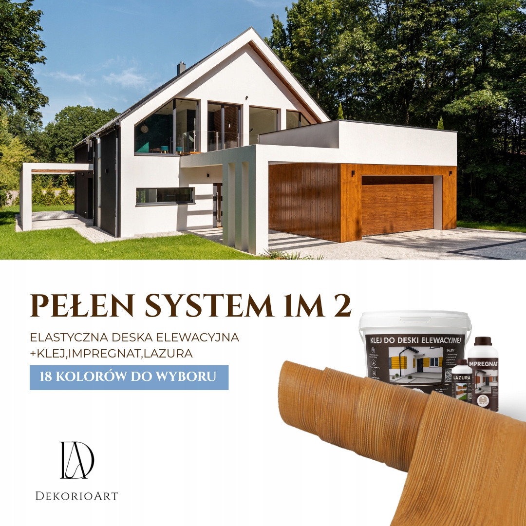 Imitace dřeva Fasádní deska Elastická Set 1 m2