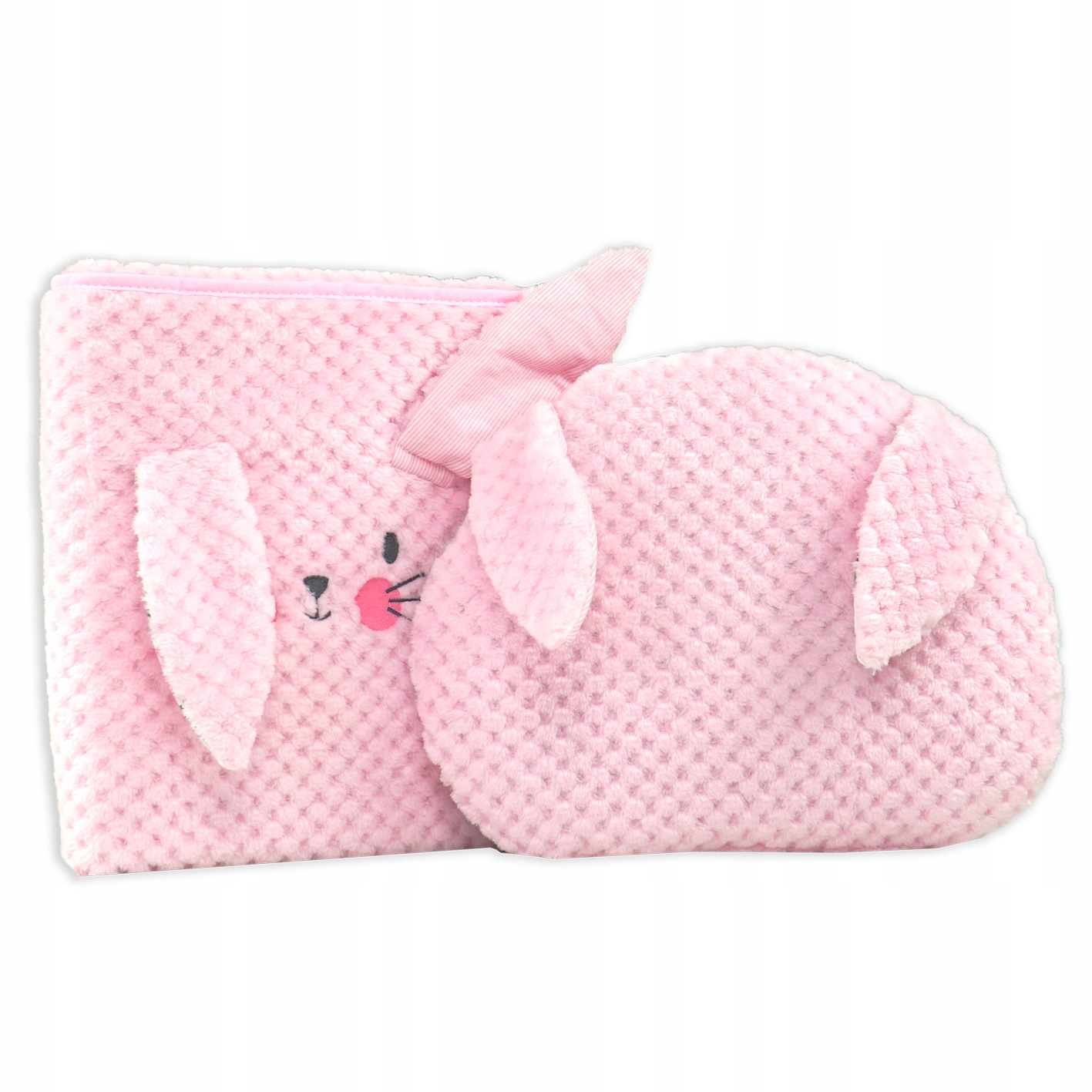 

Koc koce kocyk + poduszka na lato Polski królik