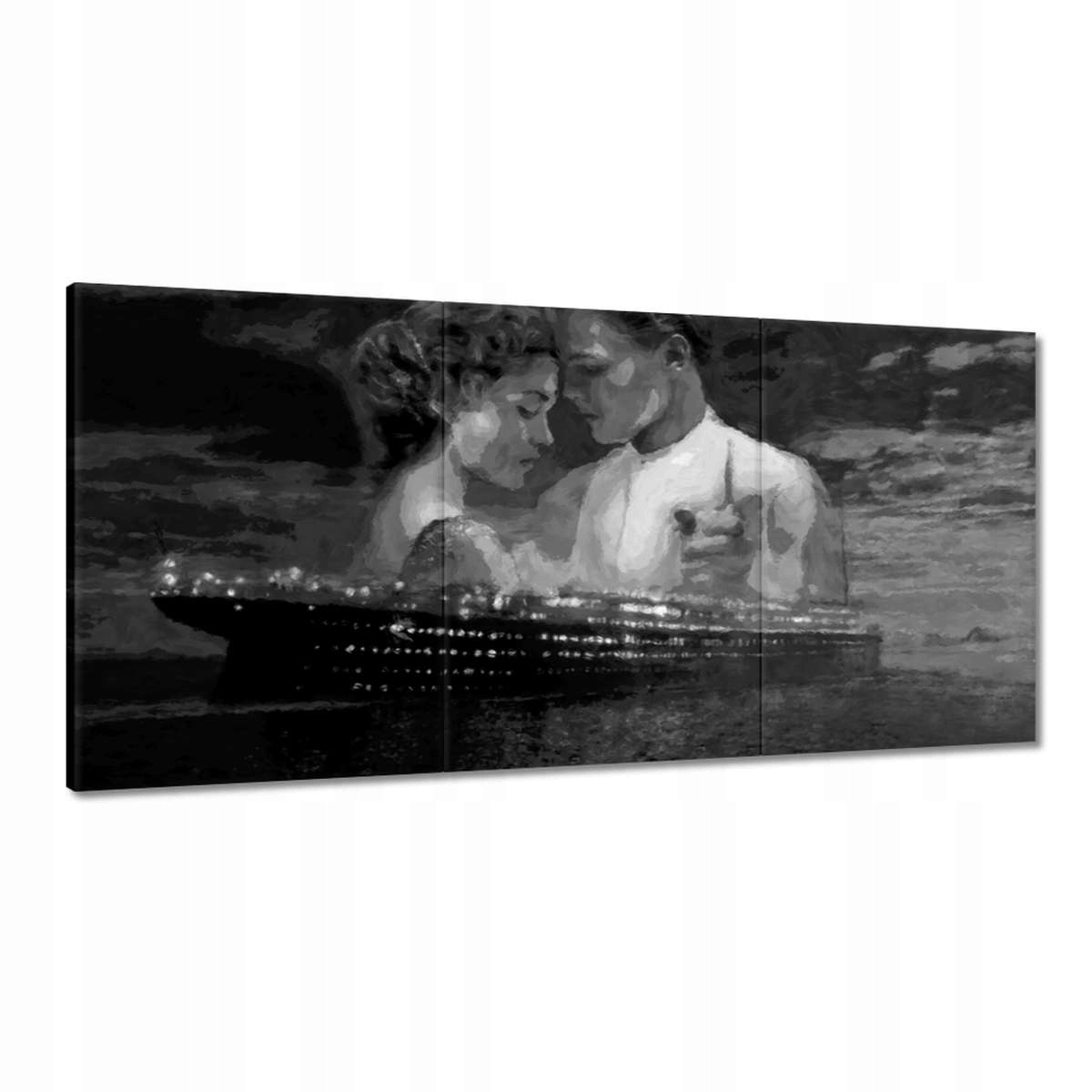 Obrazy 180x90 Titanic Čiernobiele