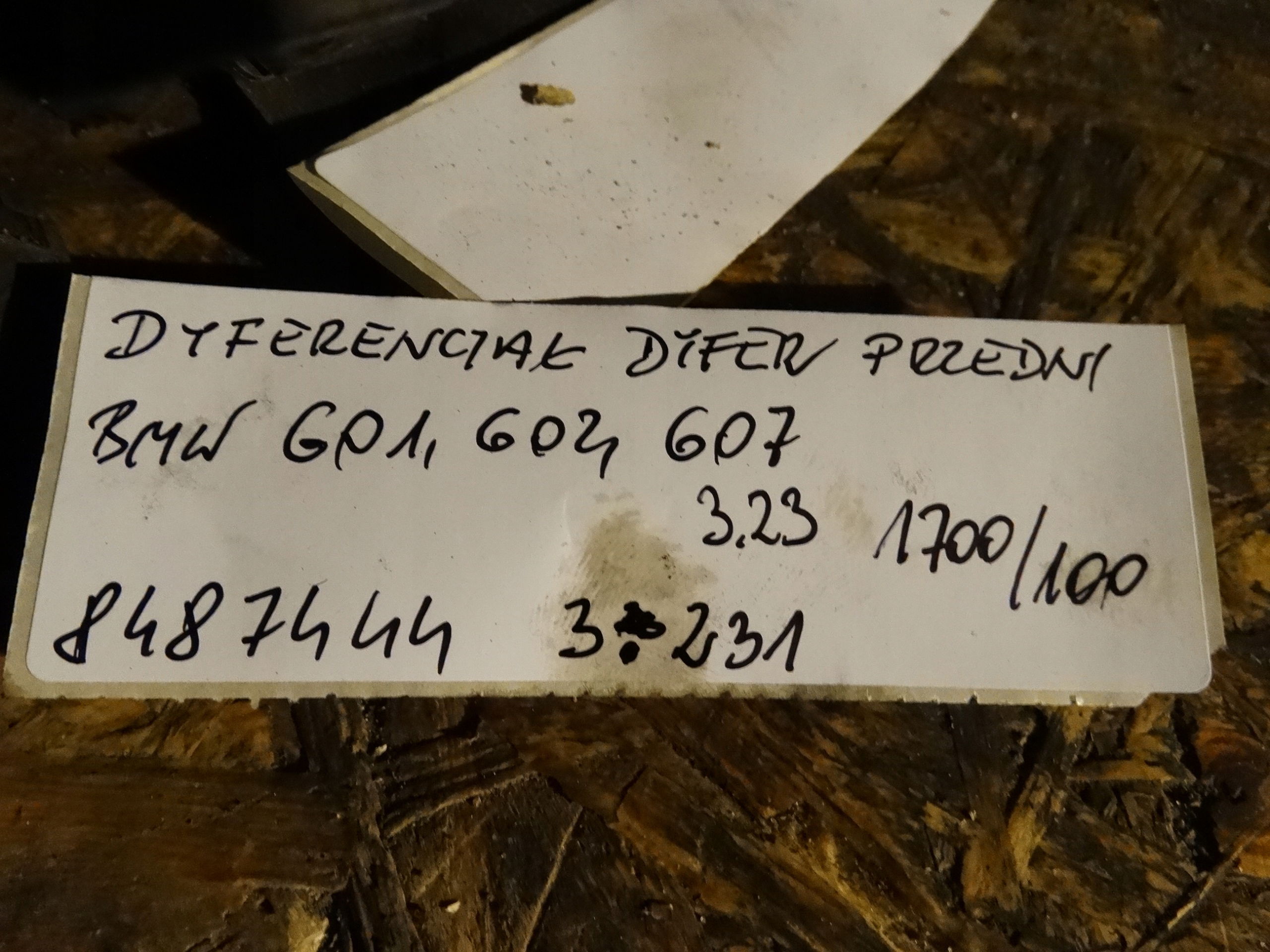 IDEALNY differential front BMW G01 G02 G07 3.231 1