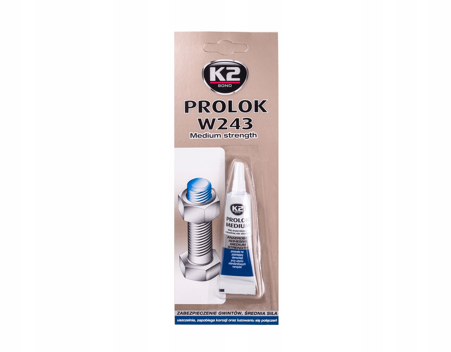 

Klej do gwintów K2 Prolok 6 ml niebieski