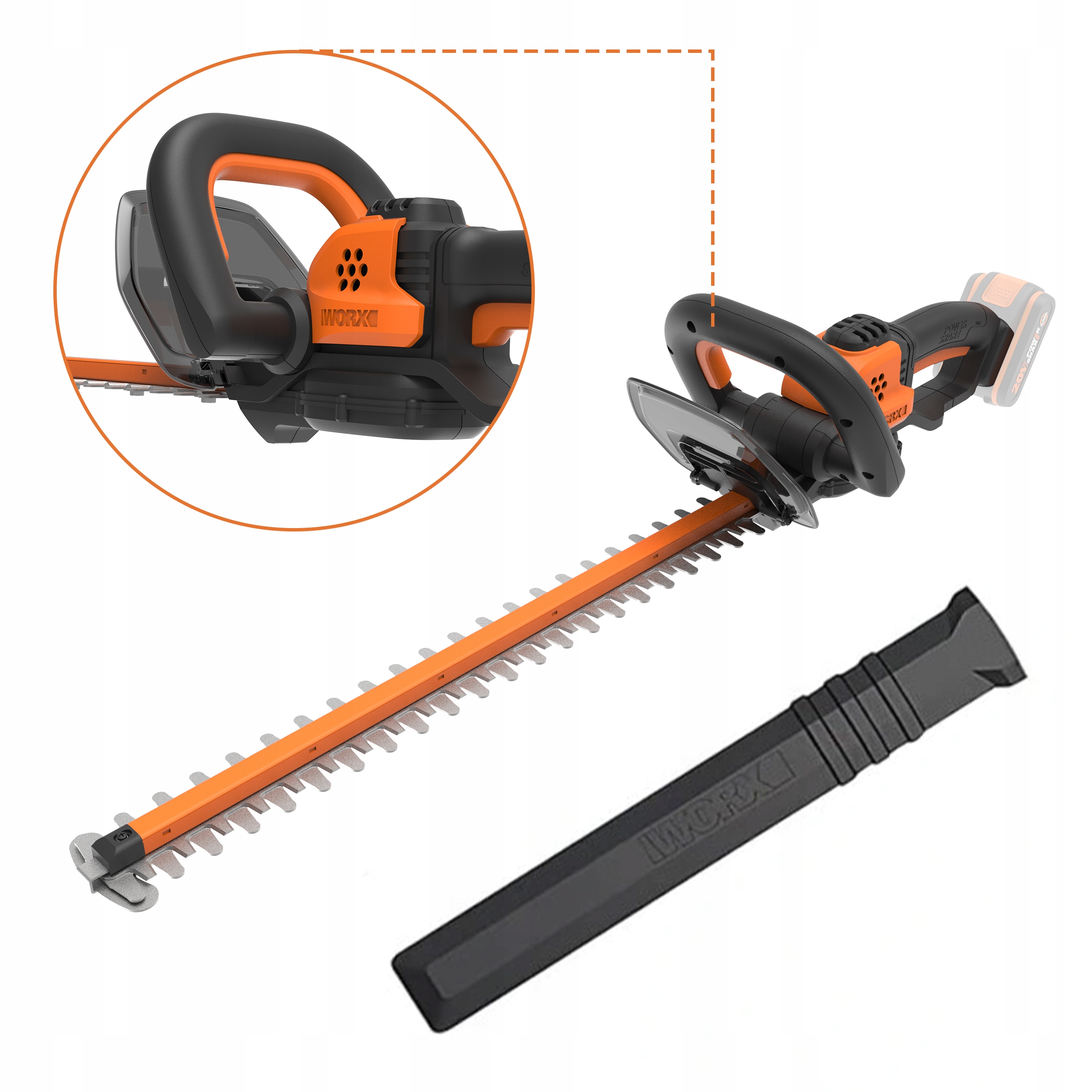 Nożyce akumulatorowe Worx WG261E.9 45cm 20V