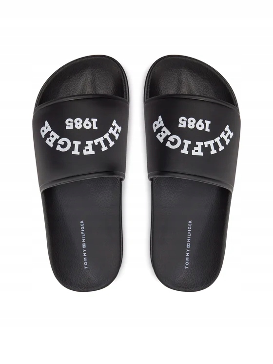 Tommy Hilfiger Nazouváky Logo Pool Slide Black