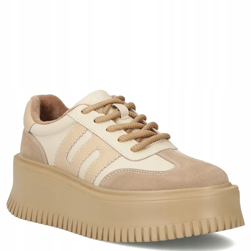 Filippo DP7111 Béžové Kožené Tenisky 38