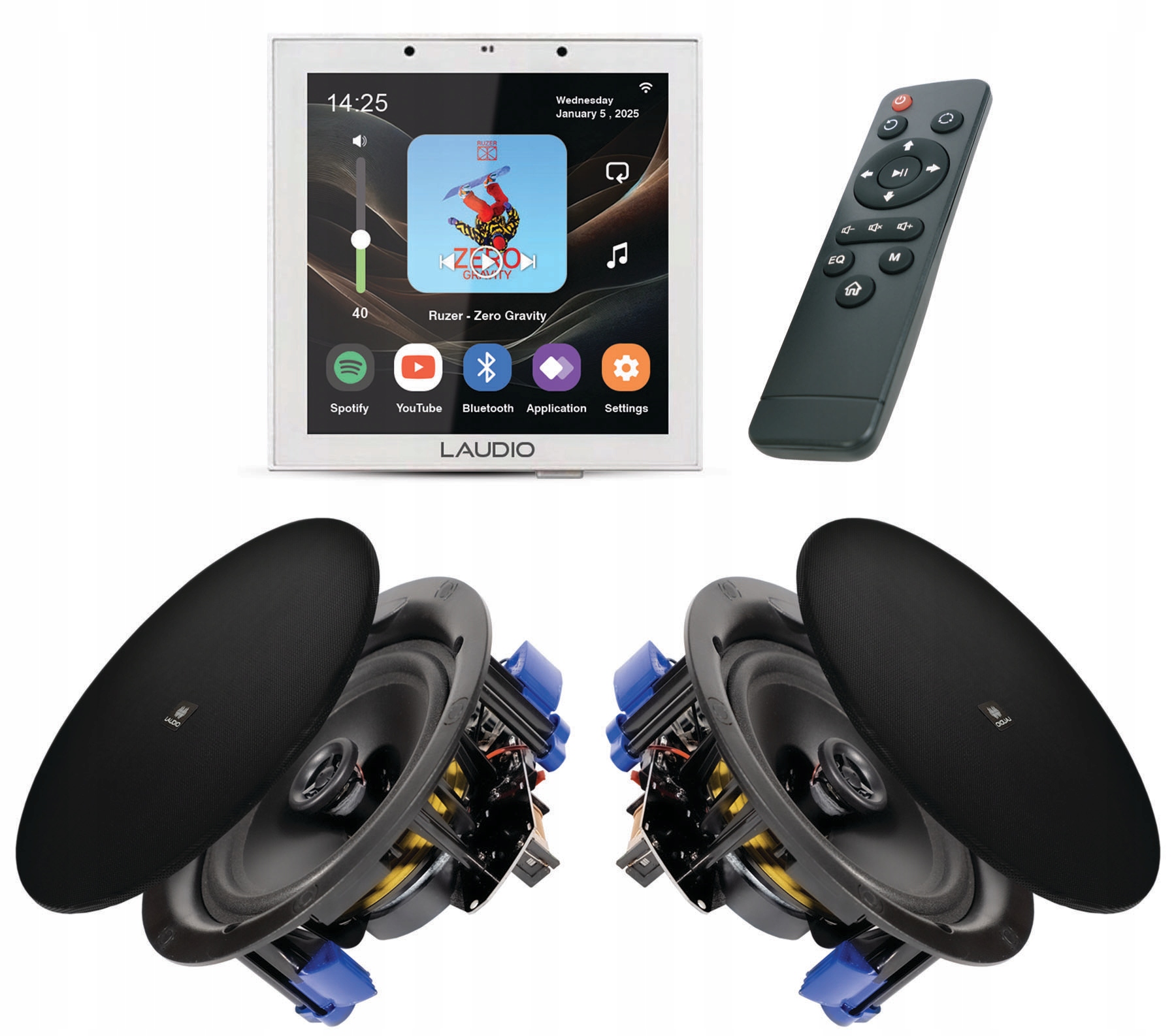 Laudio W40WIFI Internetové Podomietkové Rádio S Bt Usb Reproduktory 2X 50 W