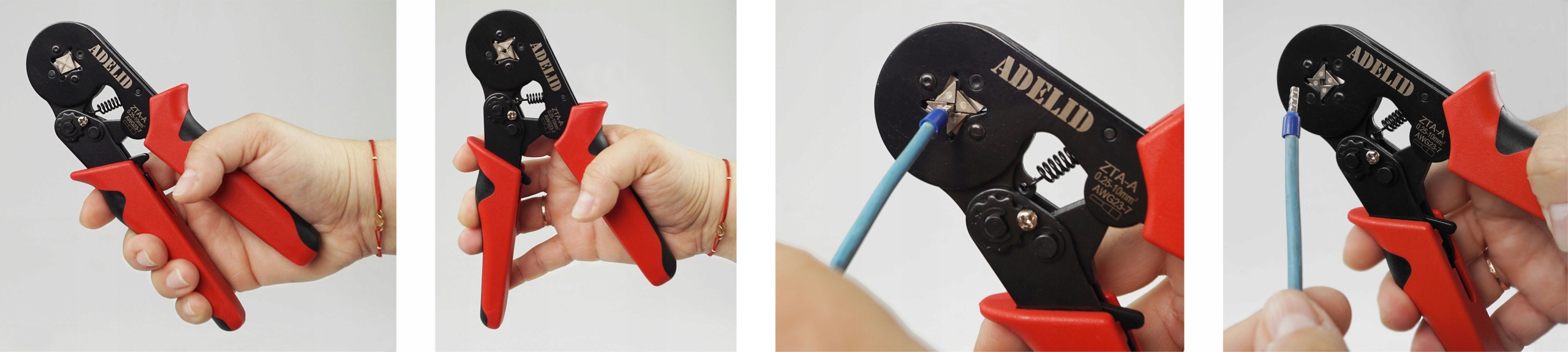 ZACISKARKA DO TULEJEK KONEKTORÓW PRZEWODÓW ZESTAW PRASKA + 1200 SZT TULEJEK Kod producenta ZTA-A-TISET1300 przewodów kabli zestaw 10