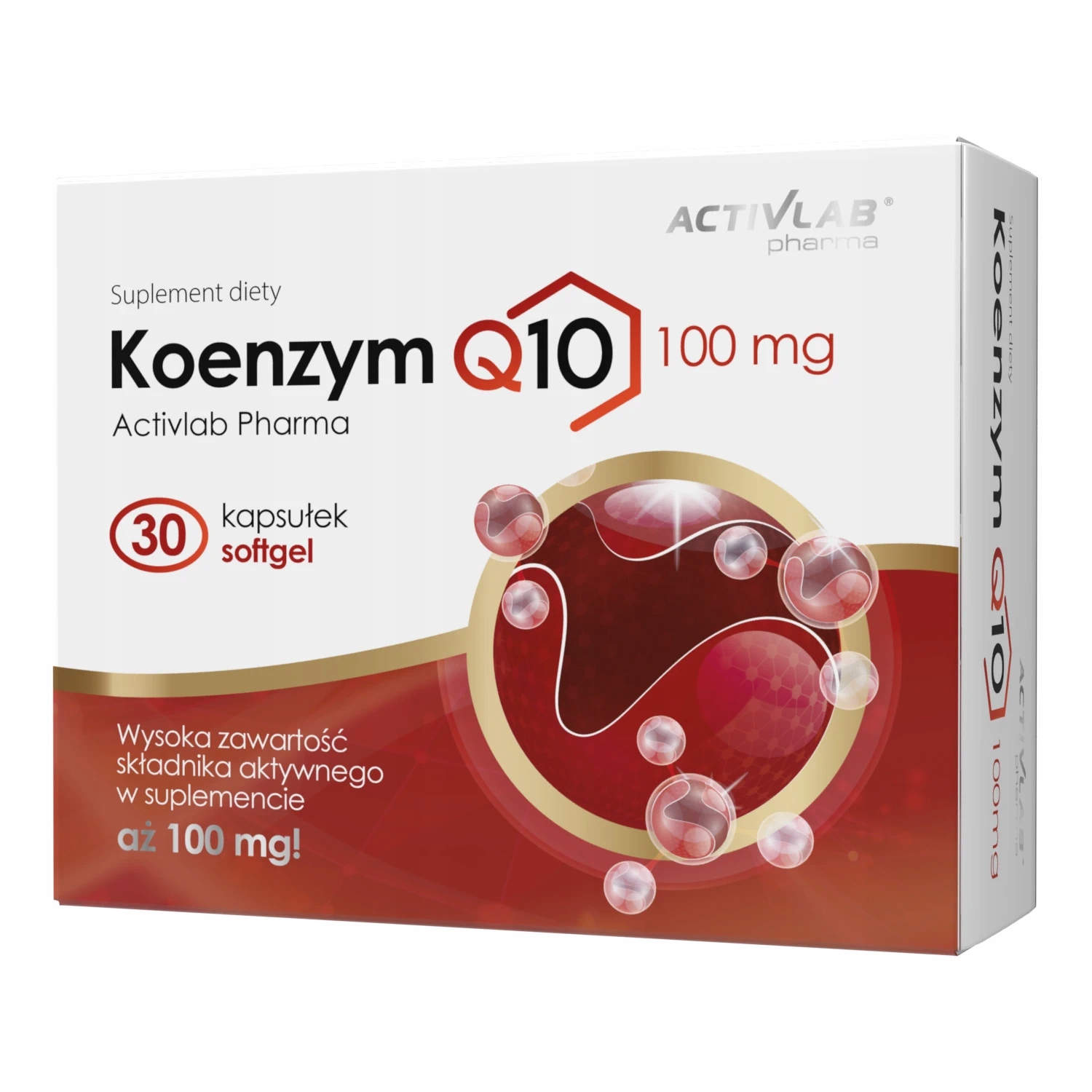 Koenzym Q10 100mg 30 kapsułek energia serce antyoksydanty softgel — 3