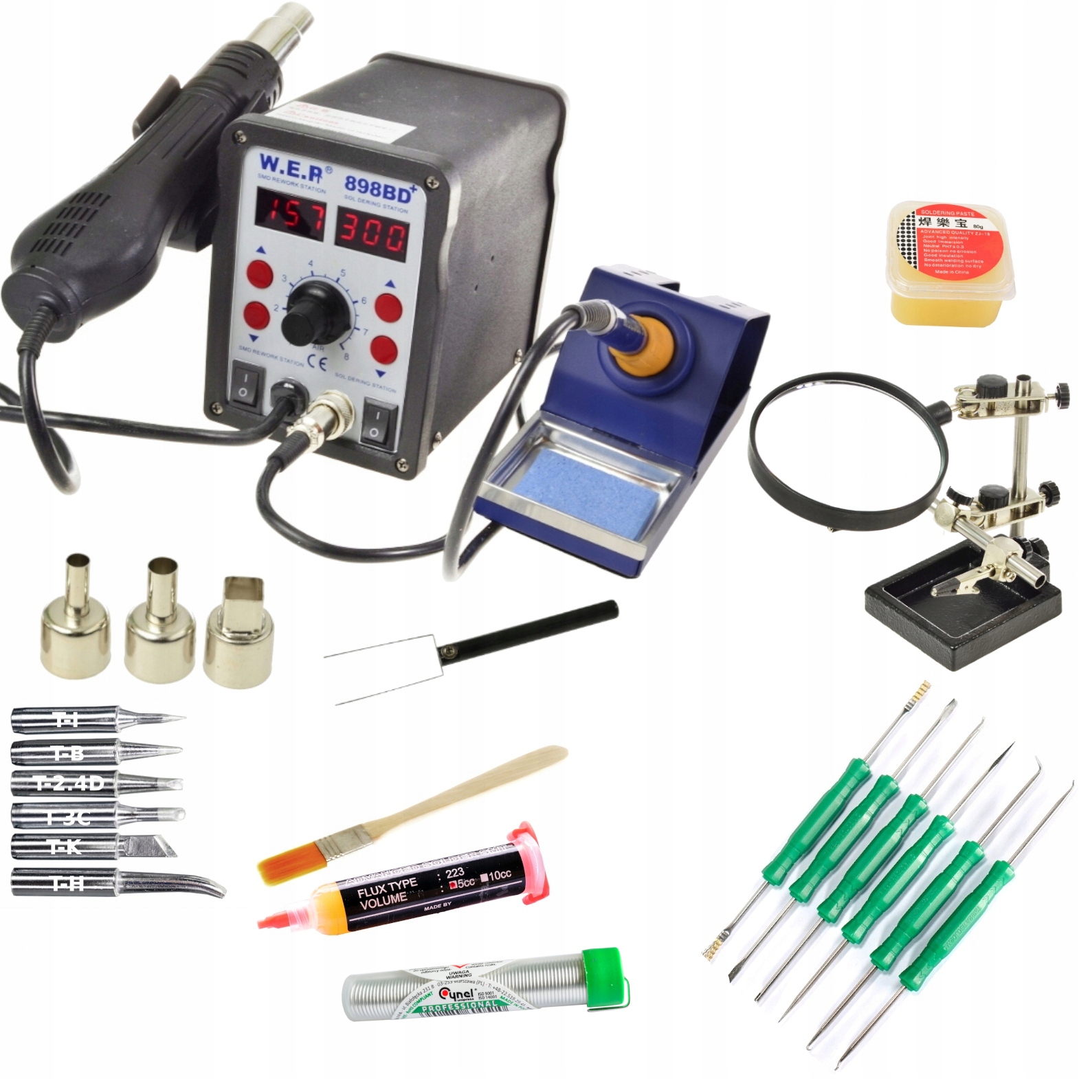 

Stacja lutownicza Wep 898BD+ 75W +dodatki PACK5