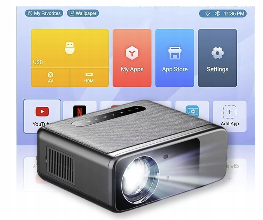 Projektor Rzutnik Full HD 4K LED 15000lm WiFi Android VIZIO TECH X2 + Torba Waga produktu 2.7 kg