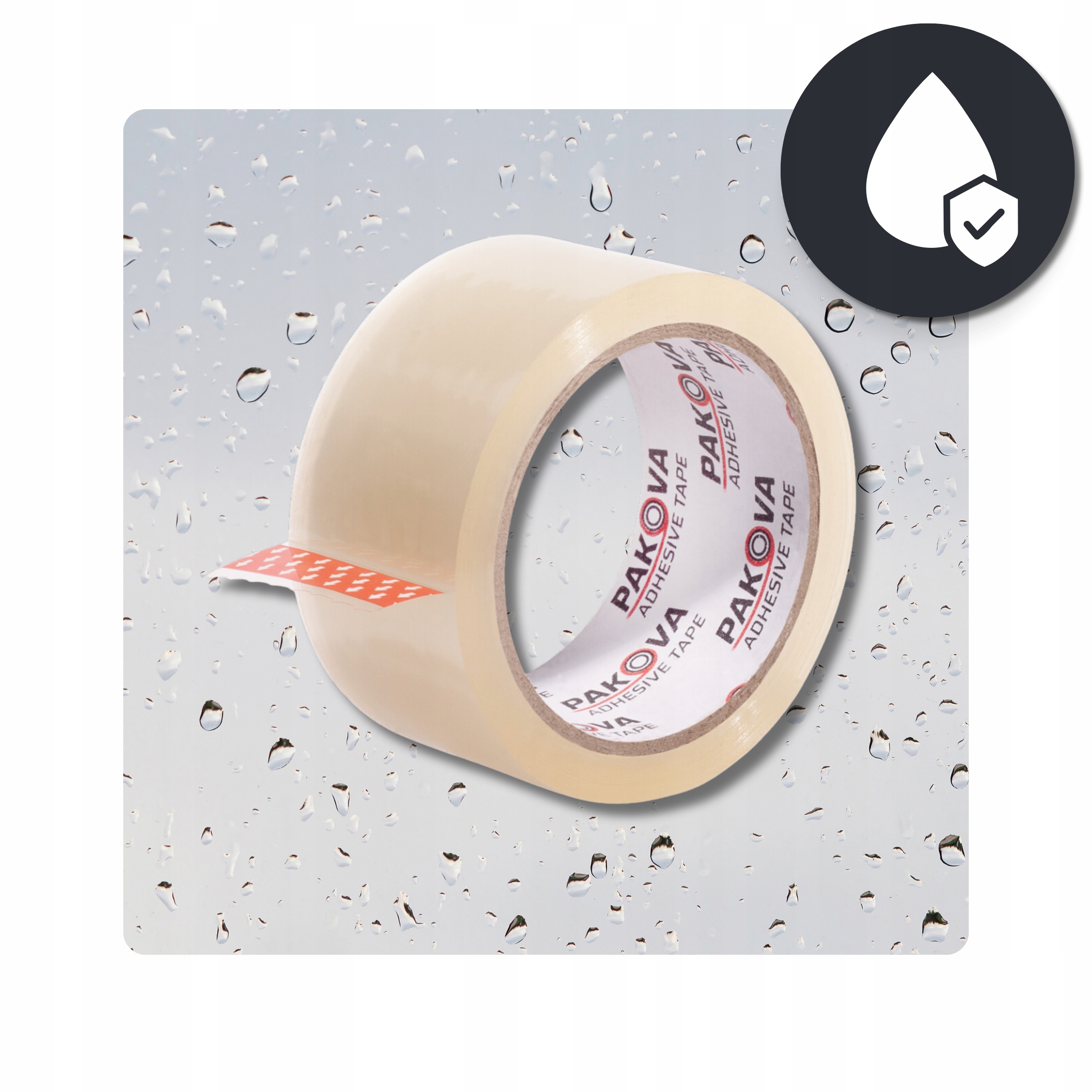 Taśma pakowa klejąca 48/66y PAKOVA Bezbarwna Mocna Przezroczysta akryl Marka Pakova