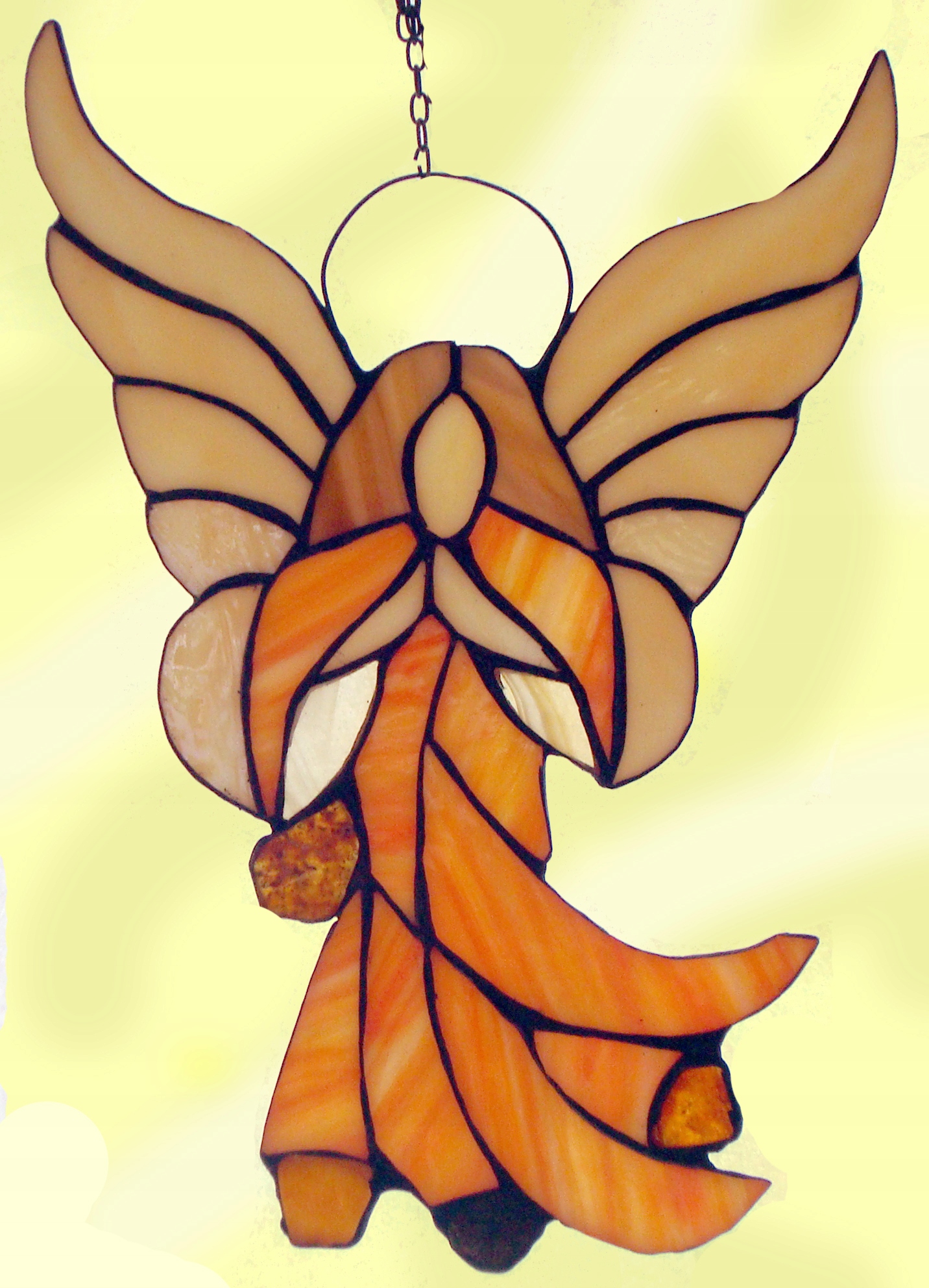 Vitráž Anděl s jantarem