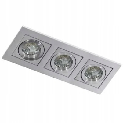 Trojité zapuštěné podomítkové svítidlo stříbrné do kuchyně jídelny Paco 3