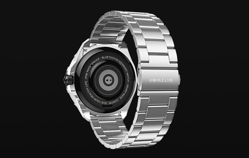 BLITZWOLF INTELIGENTNY ZEGAREK SMARTWATCH IP67 GPS POMIAR PULS CIŚNIENIE Kolor srebrny