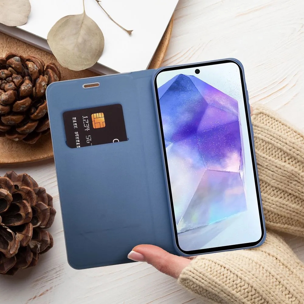 Kabura Luna Book Carbon do Samsung Xcover 7 niebieski