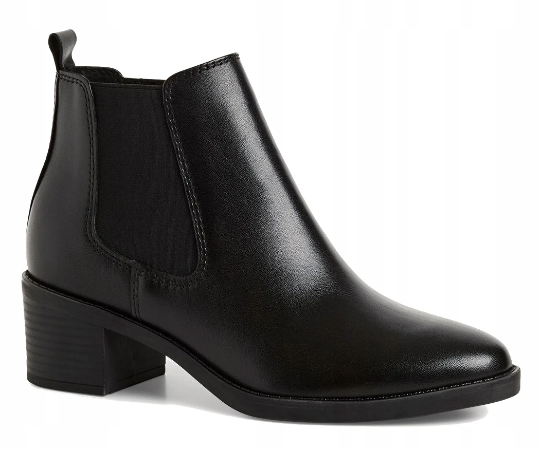 Tyčinky Kotníkové Boty Černé Kožené Dámské Zateplené Z Kůže Marco Tozzi 36