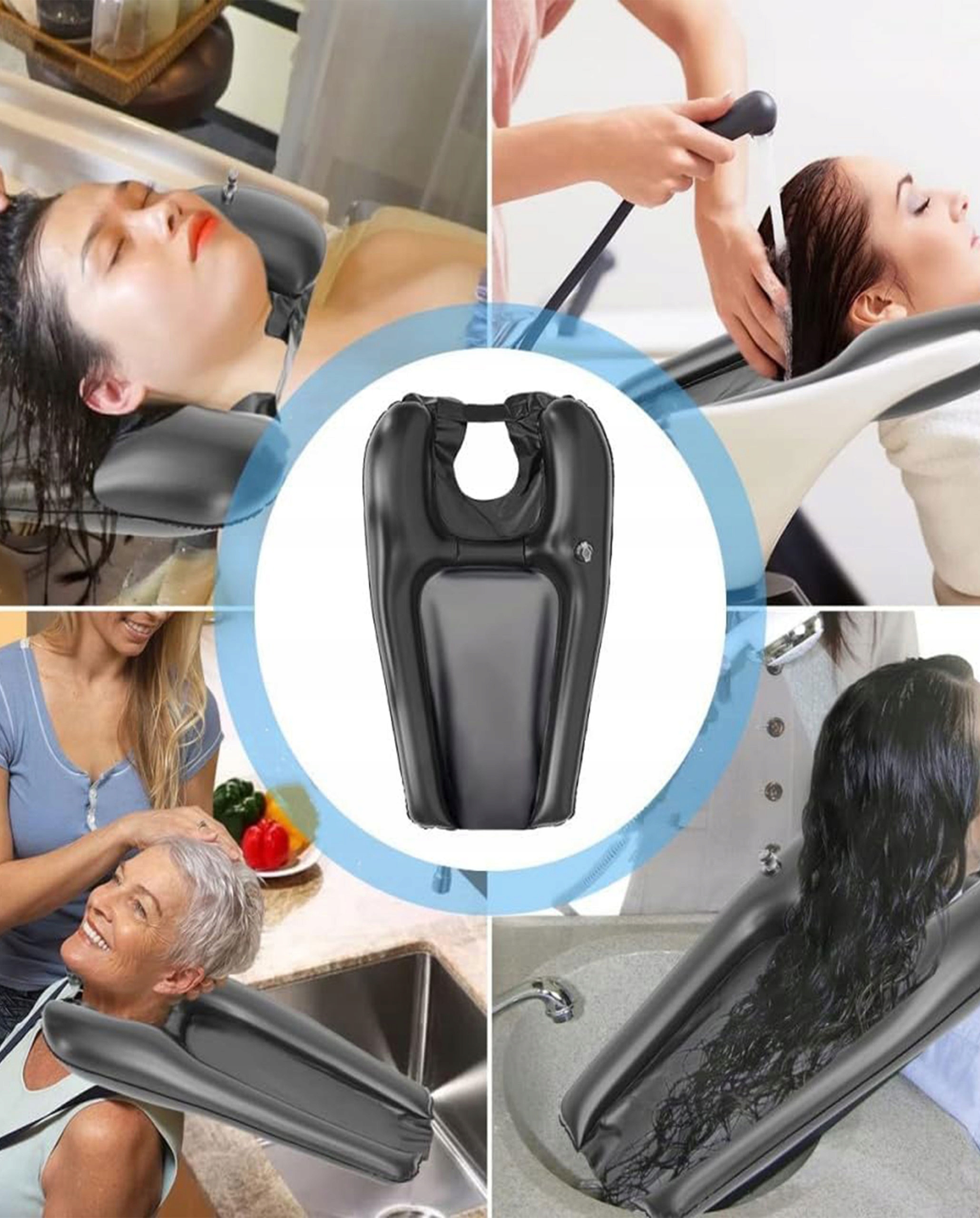 FEJMOSÓ MEDENCE Fodrász ereszcsatorna Spa Ház Nappali Felfújható Fekete Modell Miska Rynna Fryzjerska do Mycia Włosów Głowy