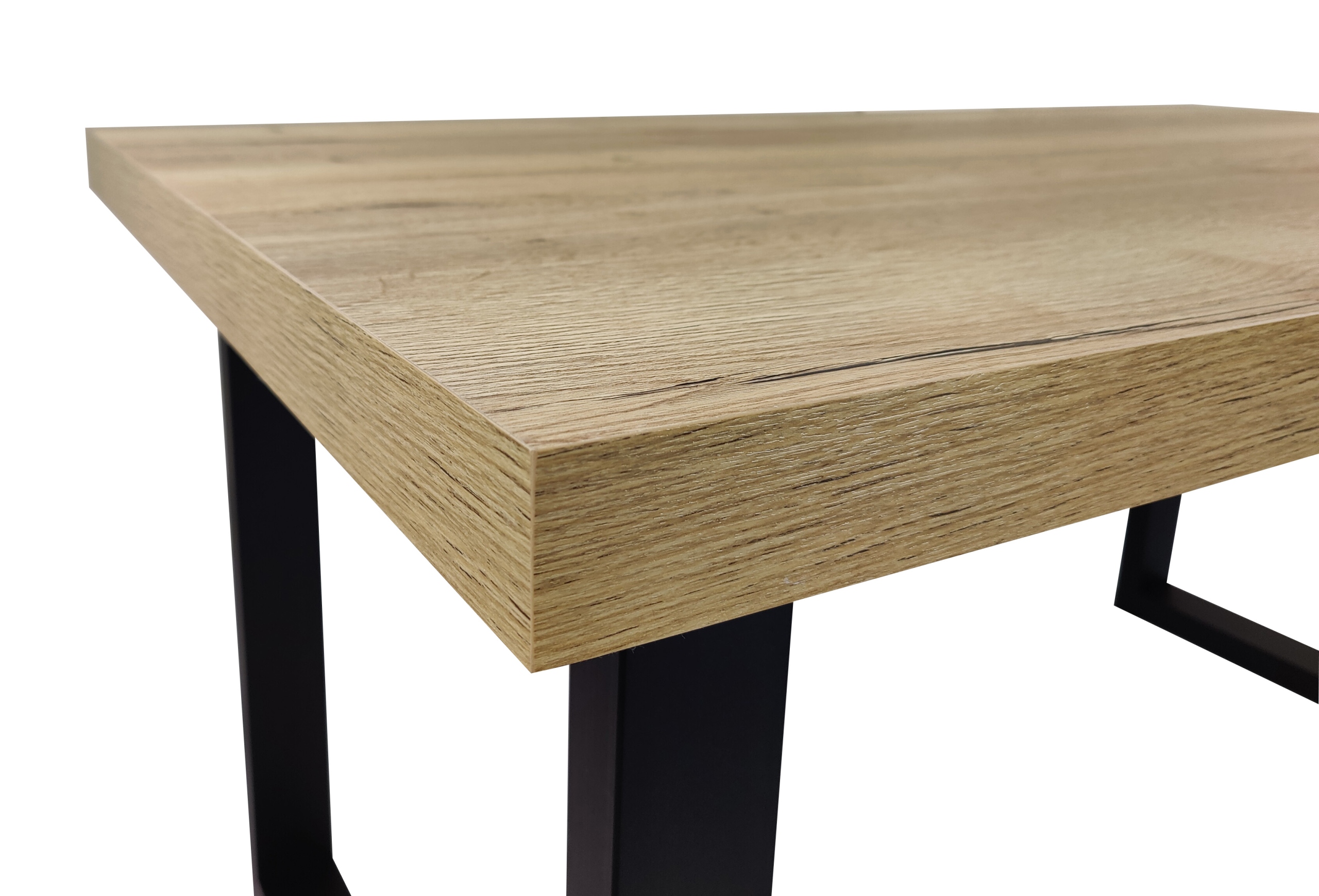 Stół metalowy masywny EGGER Rozkładany 90x160/260 Kształt blatu prostokątny