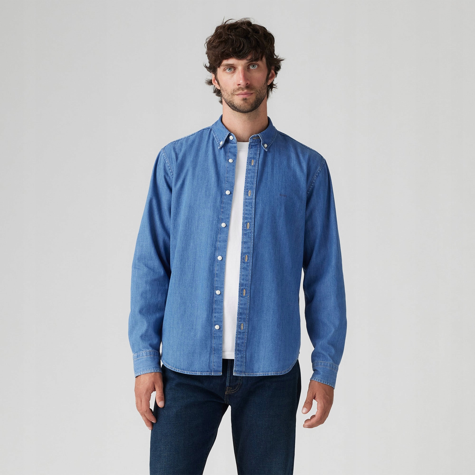 Levis Džínová Košile Casual S Barevným Logem A Límečkem M Xta