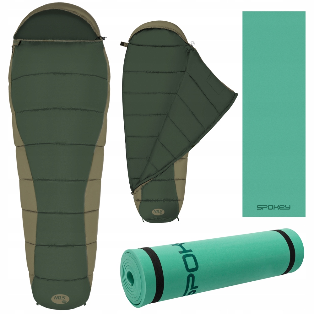 Turistický spací pytel Teplá Mumie S Kapucí Pod Stan 220 x 80 cm Karimatka
