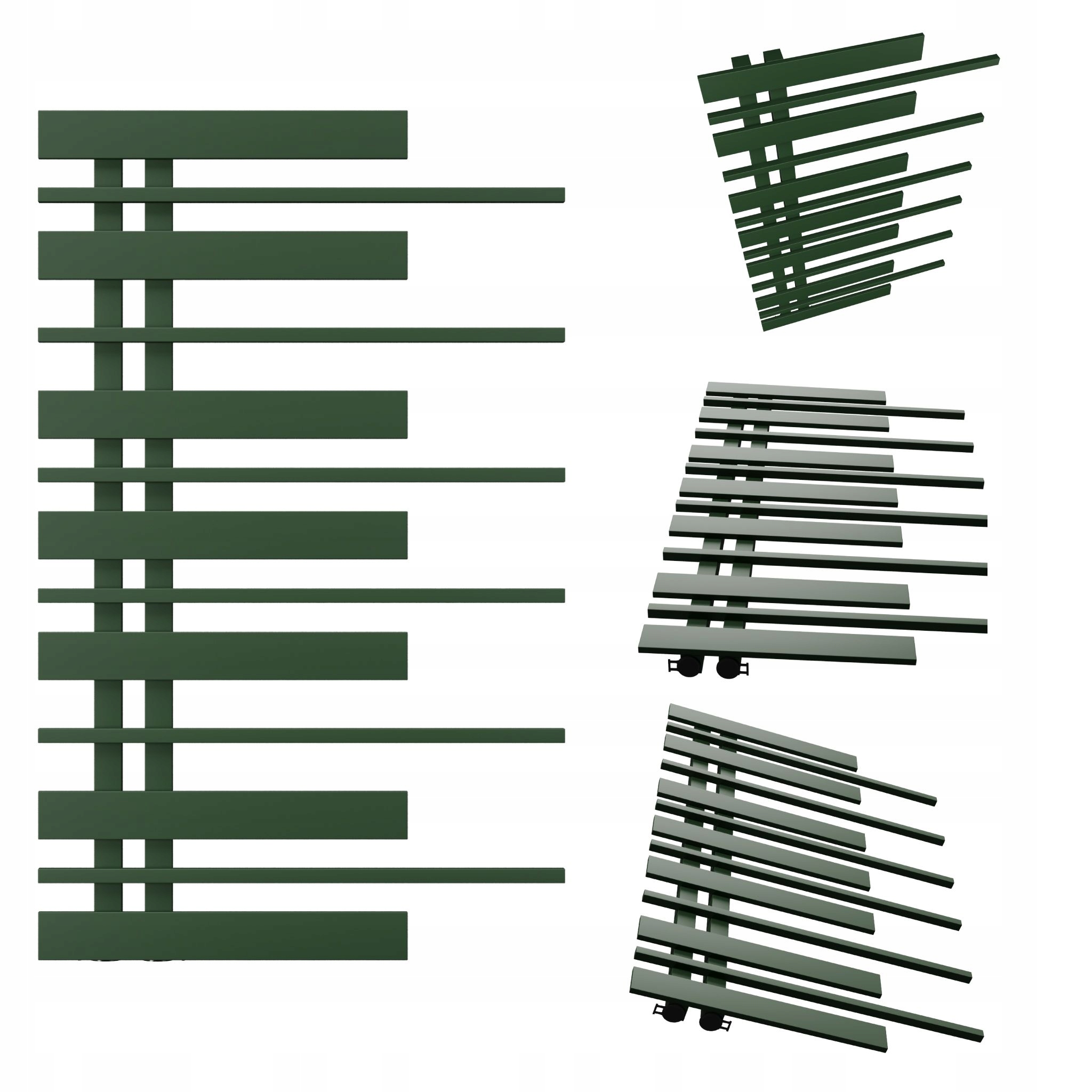 Koupelnový radiátor Pianino 870x570 Zeleň Levý